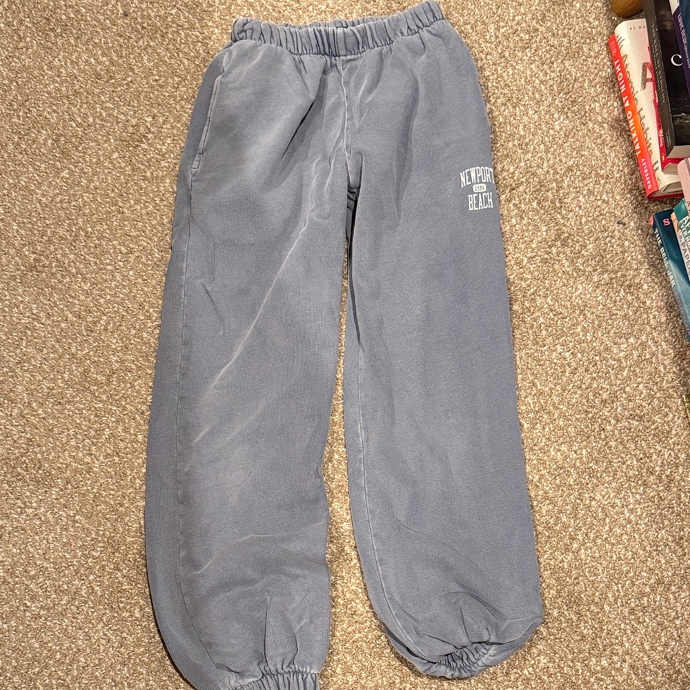 Brandy Melville Slate Gray Newport Beach Fleece Joggers